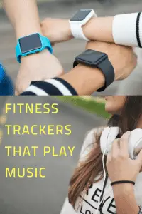 Fitness trackers that play music pin